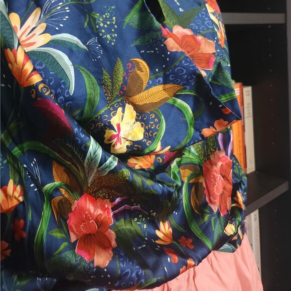 SHORE‎ Tropical Cowl Neck Sleeveless Top Linen Shorts SET sz XS NWT MSRP $236 - Picture 3 of 7